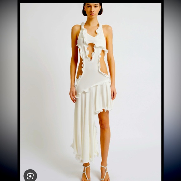 Christopher Esber Interlocked Richter White Dress - Picture 1 of 5
